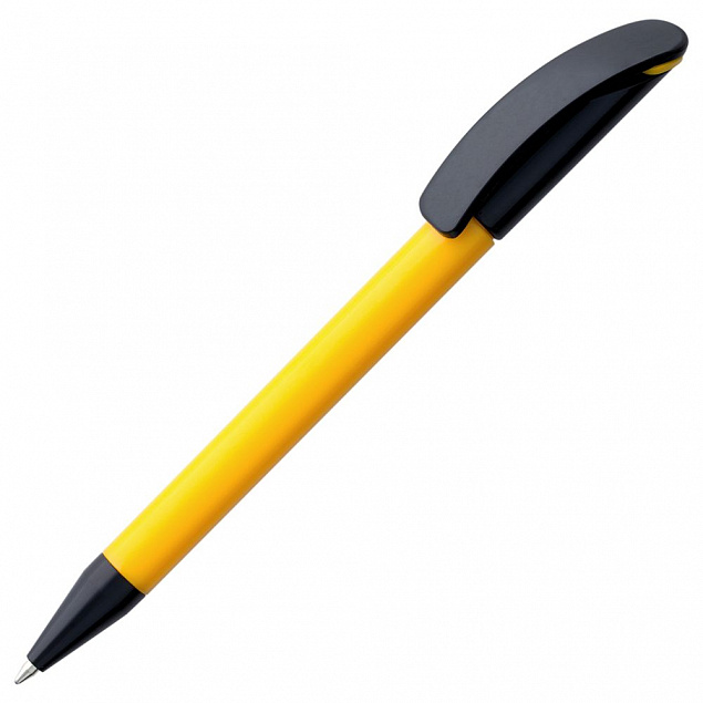 Ручка шариковая Prodir DS3 TPP Special, желтая с черным с логотипом в Волгограде заказать по выгодной цене в кибермаркете AvroraStore