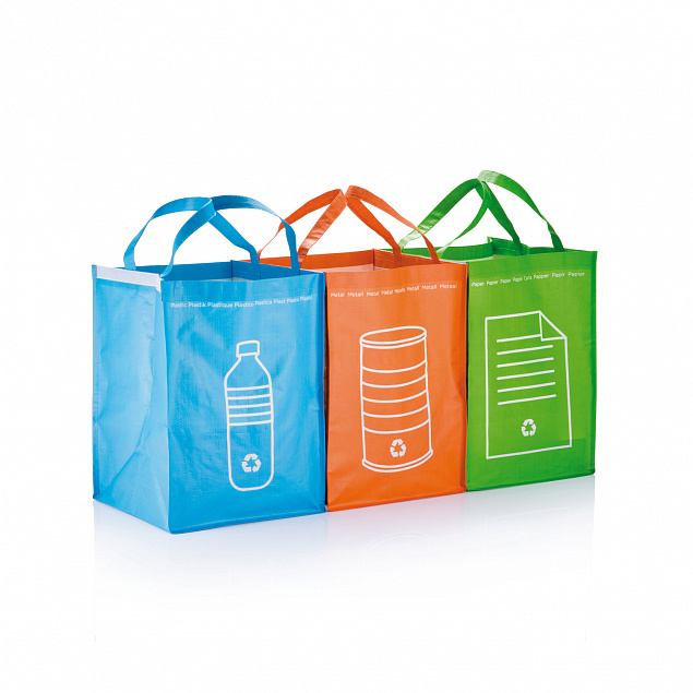 3 сумки для сортировки мусора с логотипом в Волгограде заказать по выгодной цене в кибермаркете AvroraStore