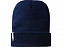 Hale, шапка из пряжи Polylana®, темно-синий с логотипом в Волгограде заказать по выгодной цене в кибермаркете AvroraStore