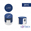 Беспроводная Bluetooth колонка "Echo", белый/темно-синий покрытие soft touch с логотипом в Волгограде заказать по выгодной цене в кибермаркете AvroraStore