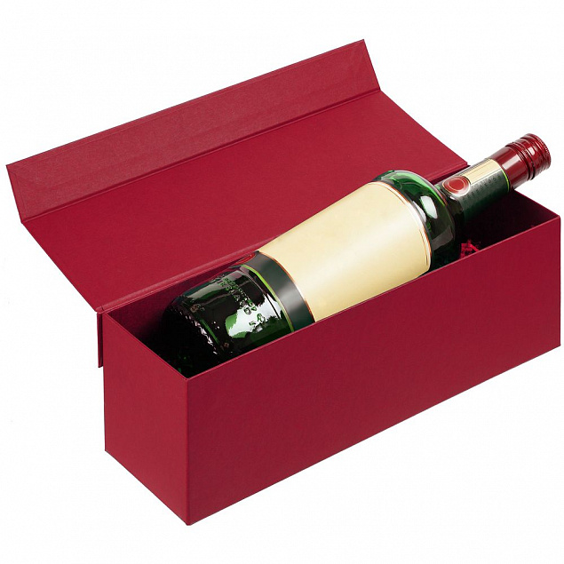 Коробка под бутылку Color Jacket, красная с логотипом в Волгограде заказать по выгодной цене в кибермаркете AvroraStore