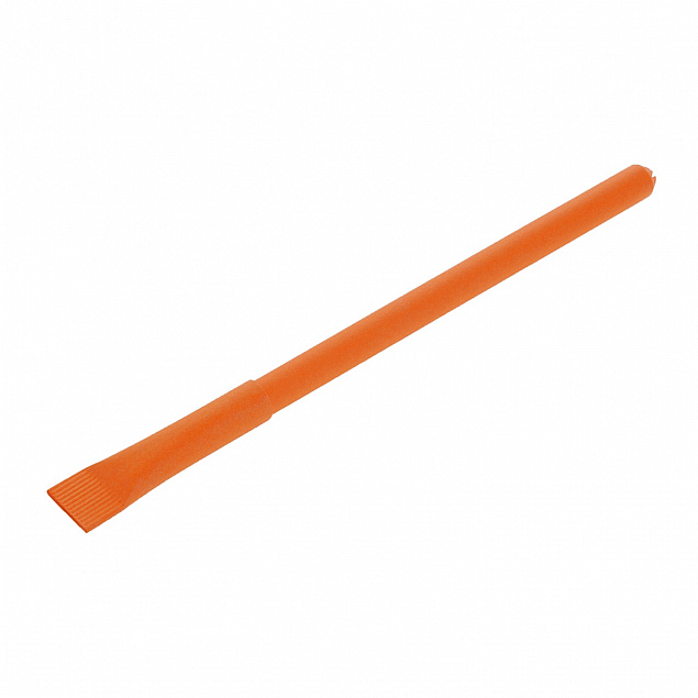 Эко ручка, оранжевая с логотипом в Волгограде заказать по выгодной цене в кибермаркете AvroraStore