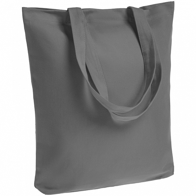 Холщовая сумка Avoska, темно-серая с логотипом в Волгограде заказать по выгодной цене в кибермаркете AvroraStore