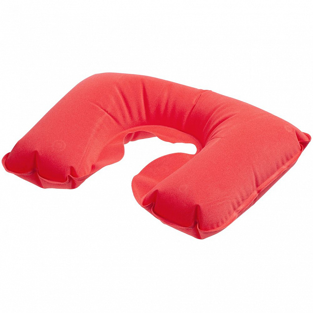 Надувная подушка под шею в чехле Sleep, красная с логотипом в Волгограде заказать по выгодной цене в кибермаркете AvroraStore