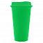 Стакан с крышкой Color Cap, зеленый с логотипом в Волгограде заказать по выгодной цене в кибермаркете AvroraStore