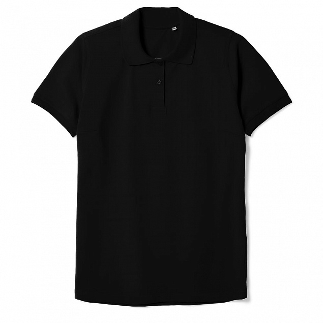 Рубашка поло женская Virma Stretch Lady, черная с логотипом в Волгограде заказать по выгодной цене в кибермаркете AvroraStore