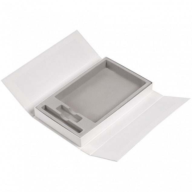 Коробка Triplet под ежедневник, флешку и ручку, белая с логотипом в Волгограде заказать по выгодной цене в кибермаркете AvroraStore