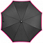 Зонт-трость Highlight, черный с розовым с логотипом в Волгограде заказать по выгодной цене в кибермаркете AvroraStore