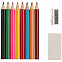 Набор Hobby с цветными карандашами, ластиком и точилкой, белый с логотипом в Волгограде заказать по выгодной цене в кибермаркете AvroraStore