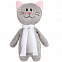 Мягкая игрушка Beastie Toys, котик с белым шарфом с логотипом в Волгограде заказать по выгодной цене в кибермаркете AvroraStore