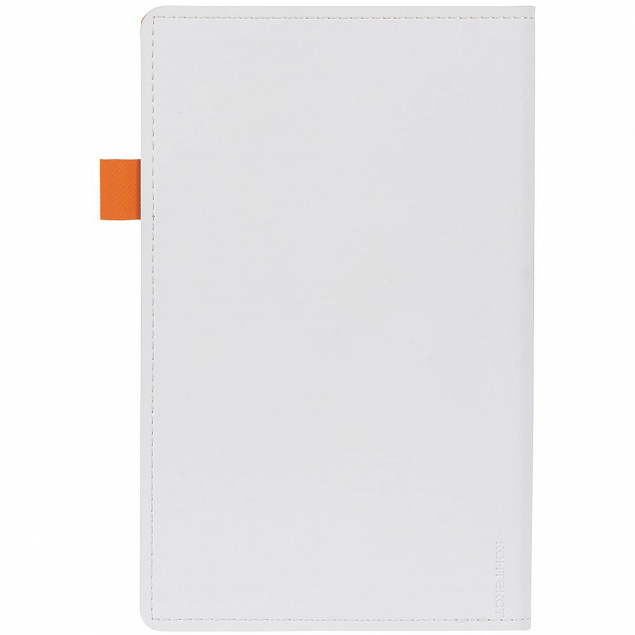 Ежедневник White Shall, недатированный, белый с оранжевым с логотипом в Волгограде заказать по выгодной цене в кибермаркете AvroraStore