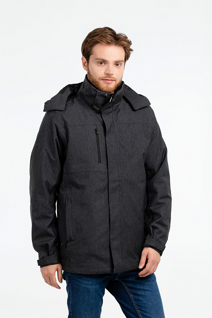 Куртка-трансформер мужская Avalanche, темно-серая с логотипом в Волгограде заказать по выгодной цене в кибермаркете AvroraStore
