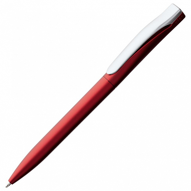 Ручка шариковая Pin Silver, красная с логотипом в Волгограде заказать по выгодной цене в кибермаркете AvroraStore