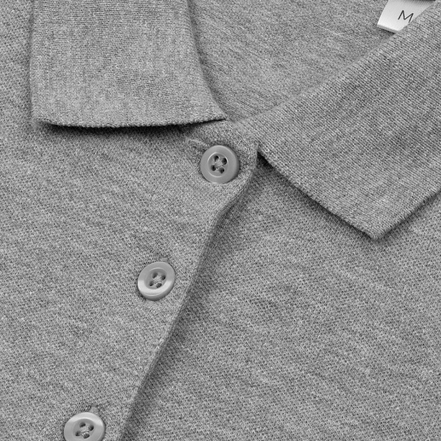 Рубашка поло мужская PHOENIX MEN, серый меланж с логотипом в Волгограде заказать по выгодной цене в кибермаркете AvroraStore