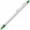 Ручка шариковая Chromatic White, белая с зеленым с логотипом в Волгограде заказать по выгодной цене в кибермаркете AvroraStore