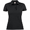 Рубашка поло женская SURF LADY, черная с логотипом в Волгограде заказать по выгодной цене в кибермаркете AvroraStore