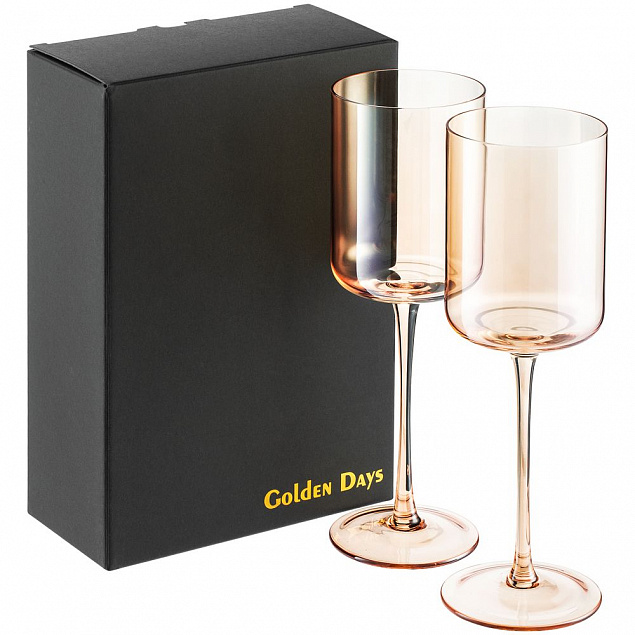 Набор из 2 бокалов для вина Golden Days с логотипом в Волгограде заказать по выгодной цене в кибермаркете AvroraStore