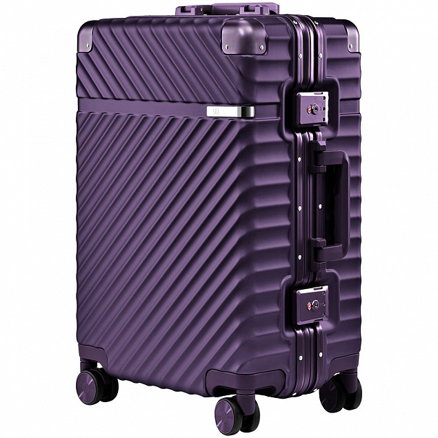 Чемодан Aluminum Frame PC Luggage V1, фиолетовый с логотипом в Волгограде заказать по выгодной цене в кибермаркете AvroraStore