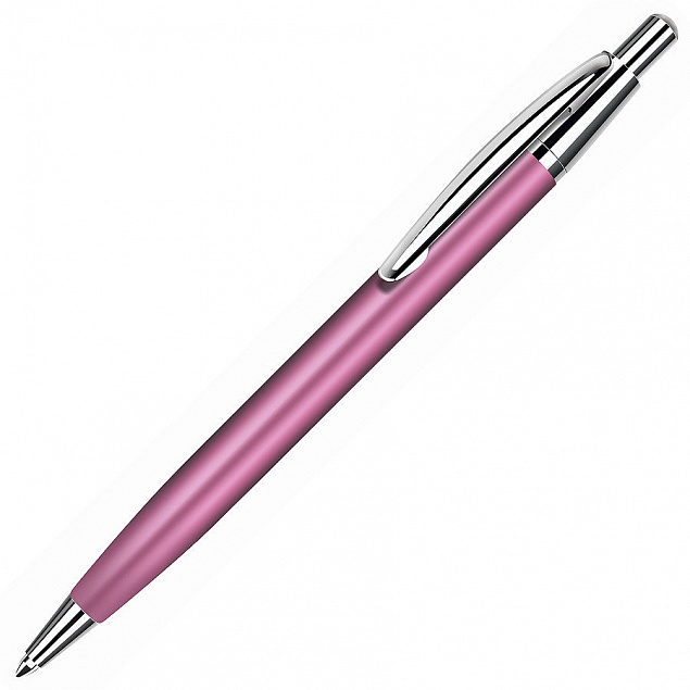 Ручка шариковая EPSILON,, розовый/хром, металл с логотипом в Волгограде заказать по выгодной цене в кибермаркете AvroraStore
