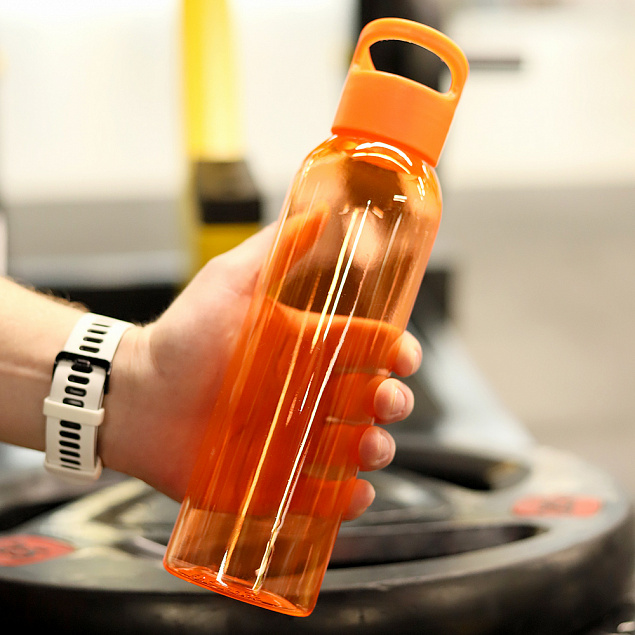 Бутылка пластиковая для воды Sportes, оранжевый с логотипом в Волгограде заказать по выгодной цене в кибермаркете AvroraStore