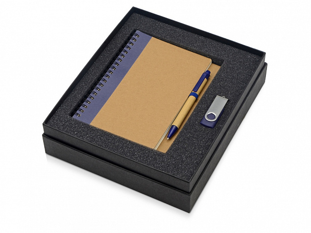 Подарочный набор Essentials с флешкой и блокнотом А5 с ручкой с логотипом в Волгограде заказать по выгодной цене в кибермаркете AvroraStore