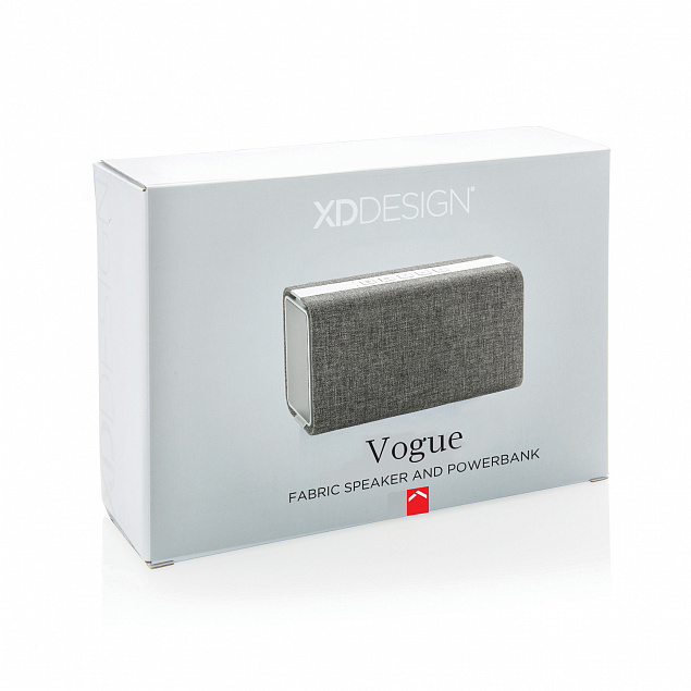 Колонка с зарядным устройством Vogue  с логотипом в Волгограде заказать по выгодной цене в кибермаркете AvroraStore