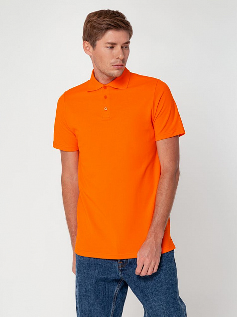 Рубашка поло Virma light, оранжевая с логотипом в Волгограде заказать по выгодной цене в кибермаркете AvroraStore