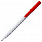 Ручка шариковая Pin, белая с красным с логотипом в Волгограде заказать по выгодной цене в кибермаркете AvroraStore