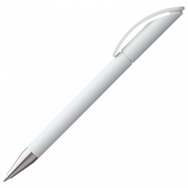 Ручка шариковая Prodir DS3 TPC, белая с логотипом в Волгограде заказать по выгодной цене в кибермаркете AvroraStore