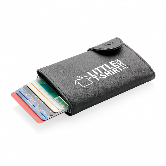 Кошелек с держателем для карт C-Secure RFID, черный с логотипом в Волгограде заказать по выгодной цене в кибермаркете AvroraStore