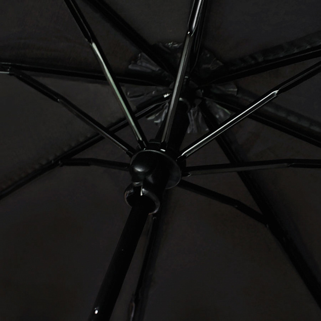 Зонт складной Сиэтл - Черный AA с логотипом в Волгограде заказать по выгодной цене в кибермаркете AvroraStore