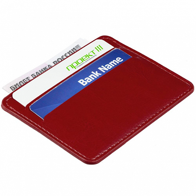 Чехол для карточек Nebraska, красный с логотипом в Волгограде заказать по выгодной цене в кибермаркете AvroraStore