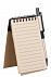 Блокнот на кольцах Eco Note с ручкой, черный с логотипом в Волгограде заказать по выгодной цене в кибермаркете AvroraStore