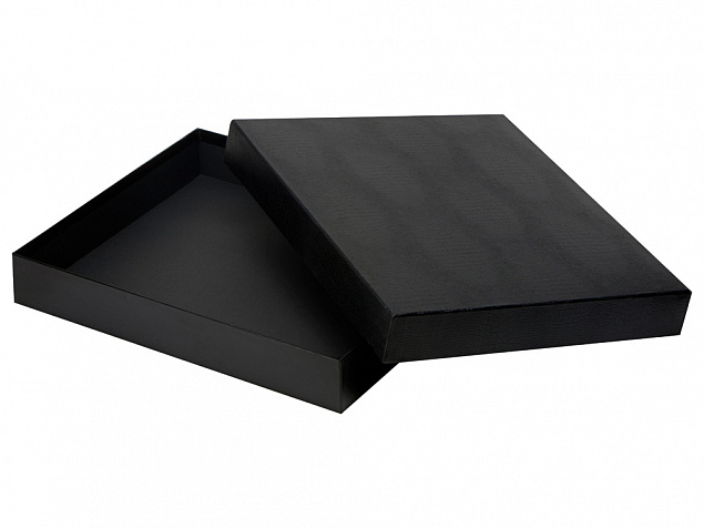 Подарочная коробка 38 х 31,8 х 6, черный с логотипом в Волгограде заказать по выгодной цене в кибермаркете AvroraStore