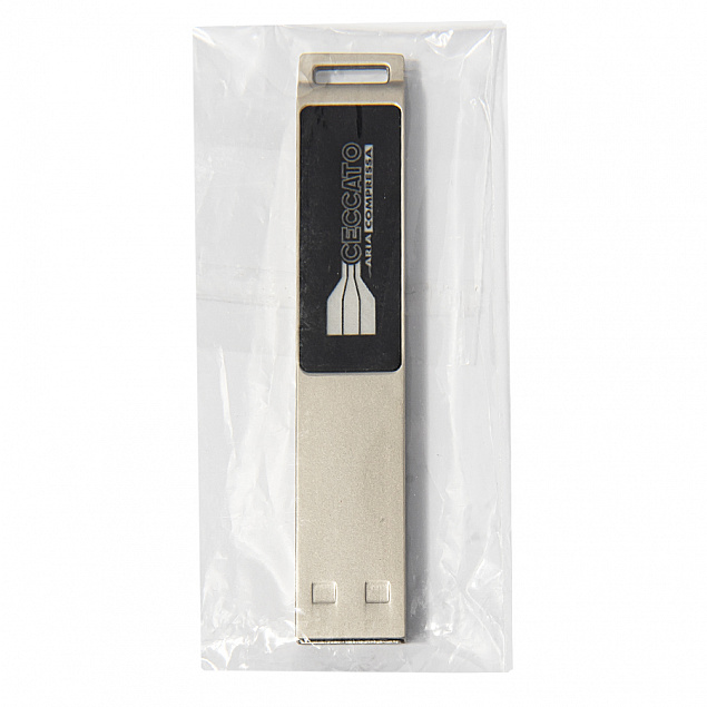 USB flash-карта LED с белой подсветкой (32Гб), серебристая, 6,6х1,2х0,45 см, металл с логотипом в Волгограде заказать по выгодной цене в кибермаркете AvroraStore