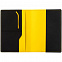 Обложка для паспорта Multimo, черная с желтым с логотипом в Волгограде заказать по выгодной цене в кибермаркете AvroraStore
