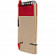 Блокнот на кольцах Eco Note с ручкой, красный с логотипом в Волгограде заказать по выгодной цене в кибермаркете AvroraStore