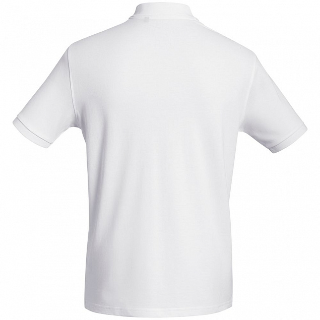 Рубашка поло мужская Inspire белая с логотипом в Волгограде заказать по выгодной цене в кибермаркете AvroraStore
