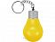 Брелок-рулетка для ключей Лампочка, желтый/серебристый с логотипом в Волгограде заказать по выгодной цене в кибермаркете AvroraStore