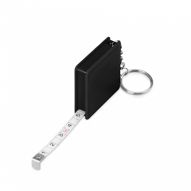 Брелок-рулетка Tape, распродажа, черный с логотипом в Волгограде заказать по выгодной цене в кибермаркете AvroraStore