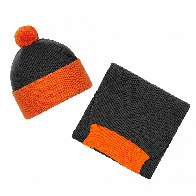 Набор Snappy, темно-серый с оранжевым с логотипом в Волгограде заказать по выгодной цене в кибермаркете AvroraStore