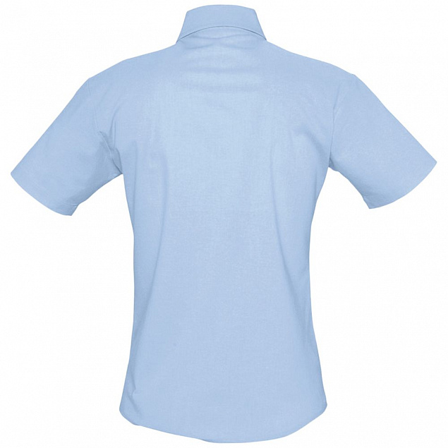 Рубашка женская с коротким рукавом ELITE, голубая с логотипом в Волгограде заказать по выгодной цене в кибермаркете AvroraStore
