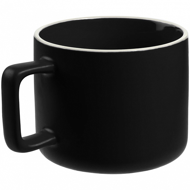 Чашка Fusion, черная с логотипом в Волгограде заказать по выгодной цене в кибермаркете AvroraStore