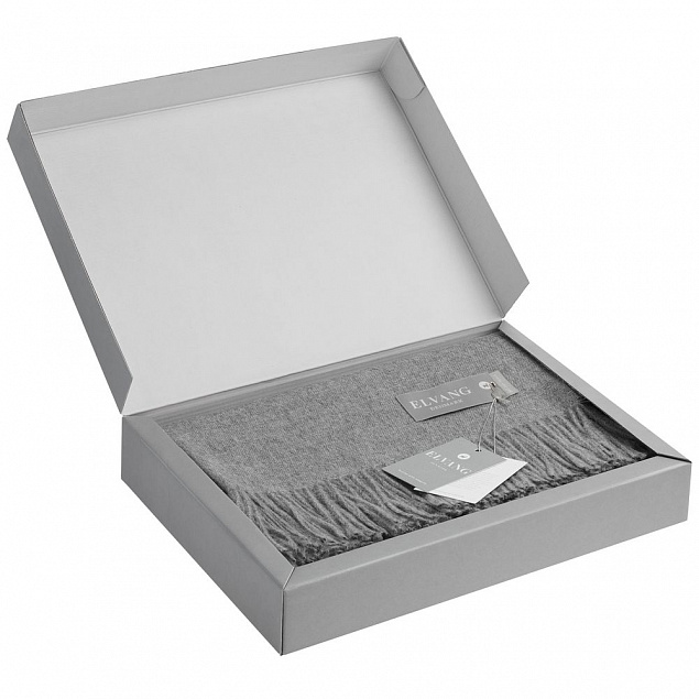 Плед Luxury, серый с логотипом в Волгограде заказать по выгодной цене в кибермаркете AvroraStore