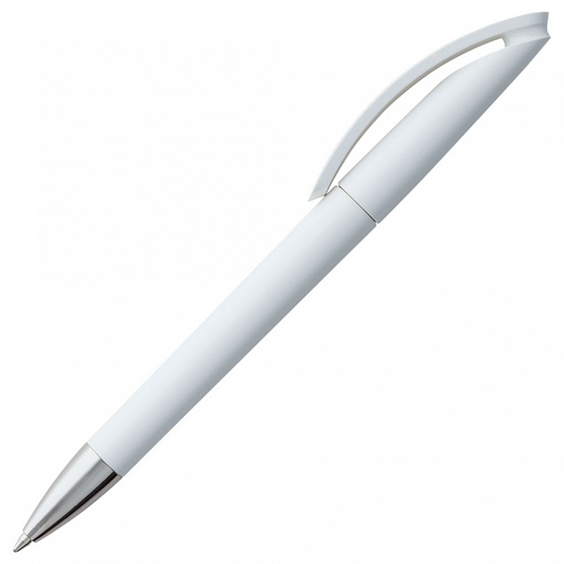 Ручка шариковая Prodir DS3.1 TPC, белая с логотипом в Волгограде заказать по выгодной цене в кибермаркете AvroraStore