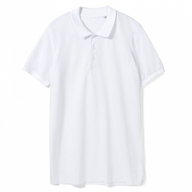 Рубашка поло мужская PHOENIX MEN, белая с логотипом в Волгограде заказать по выгодной цене в кибермаркете AvroraStore
