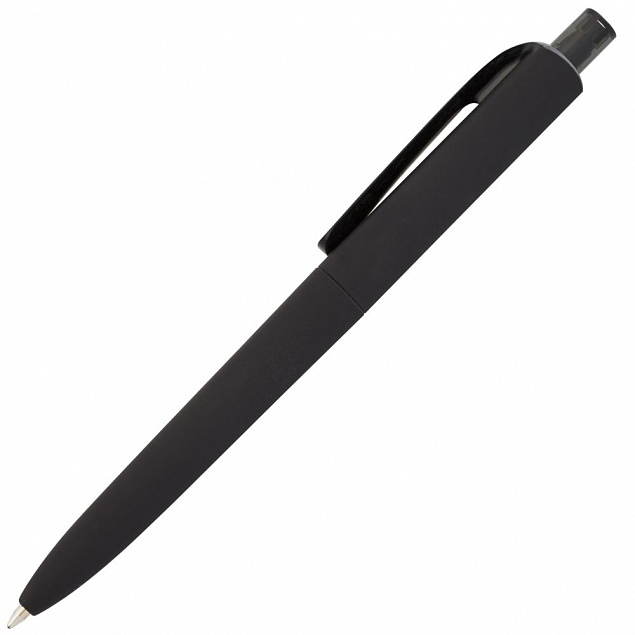 Ручка шариковая Prodir DS8 PRR-Т Soft Touch, черная с логотипом в Волгограде заказать по выгодной цене в кибермаркете AvroraStore