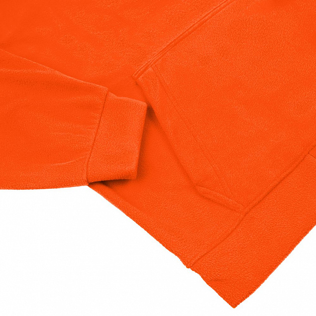 Худи флисовое унисекс Manakin, оранжевое с логотипом в Волгограде заказать по выгодной цене в кибермаркете AvroraStore