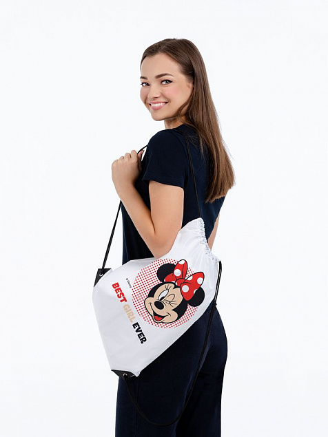 Рюкзак «Минни Маус. Best Girl Ever», белый с логотипом в Волгограде заказать по выгодной цене в кибермаркете AvroraStore