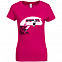 Футболка женская «Меламед. Жанна Агузарова», ярко-розовая (фуксия) с логотипом в Волгограде заказать по выгодной цене в кибермаркете AvroraStore